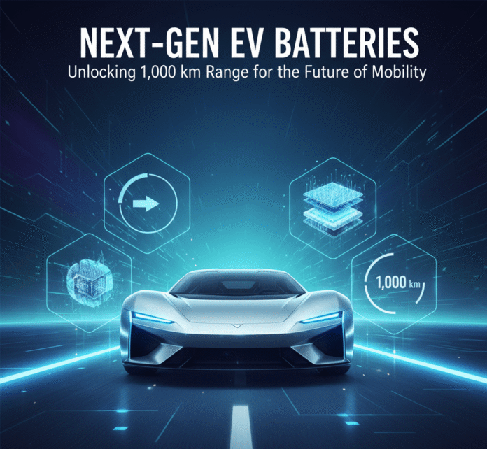 Next-gen EV batteries with 1000 km range